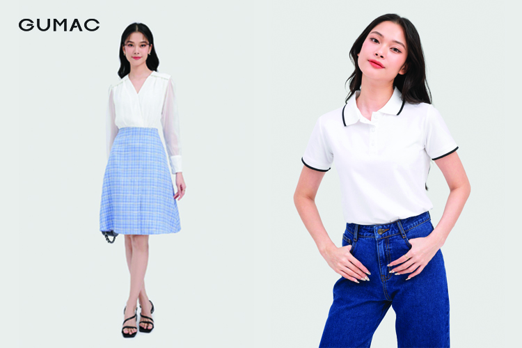 Quần áo màu trắng của thương hiệu GUMAC Quần áo màu trắng của thương hiệu GUMAC