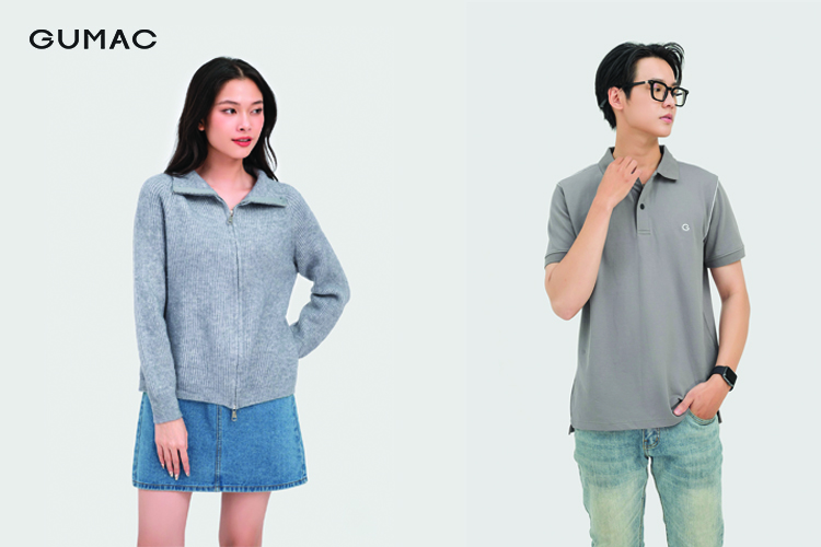 Quần áo màu xám của thương hiệu GUMAC Quần áo màu xám của thương hiệu GUMAC