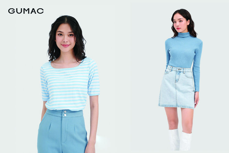 Quần áo màu xanh dương của thương hiệu GUMAC Quần áo màu xanh dương của thương hiệu GUMAC