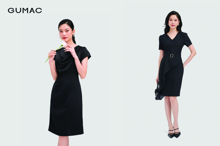 Váy đầm màu đen của thương hiệu GUMAC Váy đầm màu đen của thương hiệu GUMAC