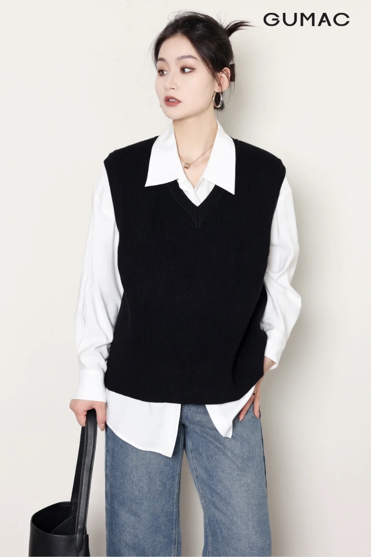 áo sơ mi quần jean nữ cùng áo vest áo sơ mi quần jean nữ cùng áo vest