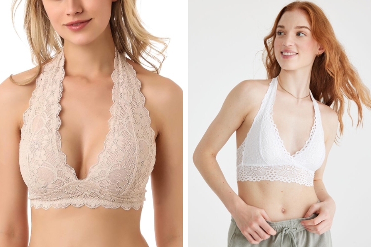 Áo lót có thiết kế dây treo ở cổ Áo lót có thiết kế dây treo ở cổ