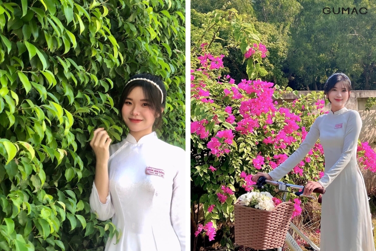 tao dang ao dai voi xe dap