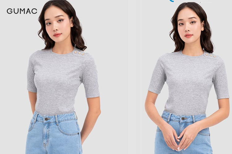Chân váy hồng kết hợp với áo màu xám Chân váy hồng kết hợp với áo màu xám