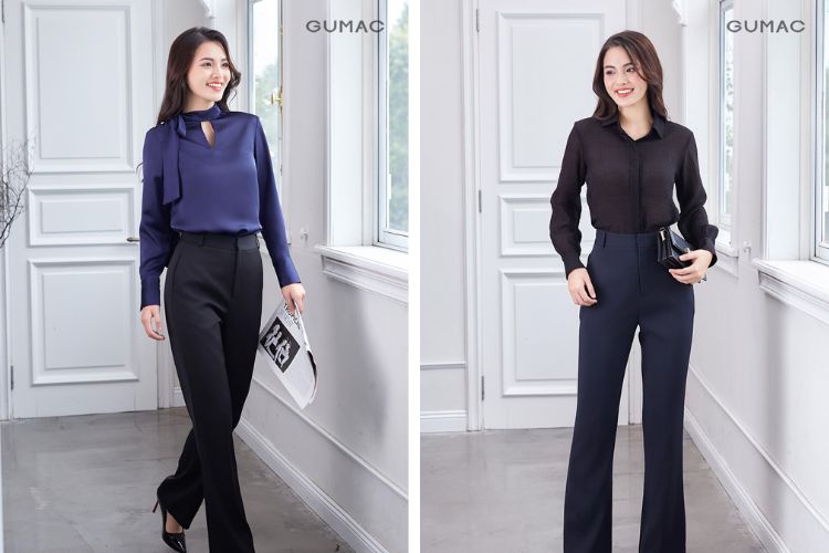 Quần tây nữ ống đứng Hàn Quốc Quần tây nữ ống đứng Hàn Quốc