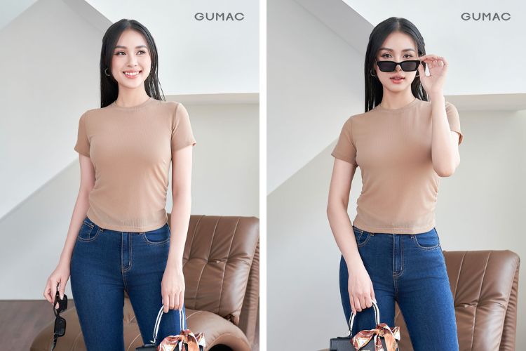 Áo thun kết hợp quần jean Áo thun kết hợp quần jean