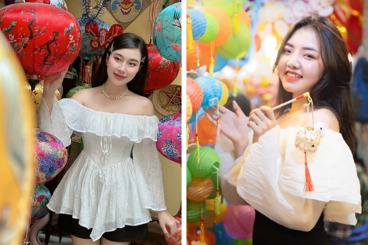 di choi trung thu mac ao thun mix quan ngan