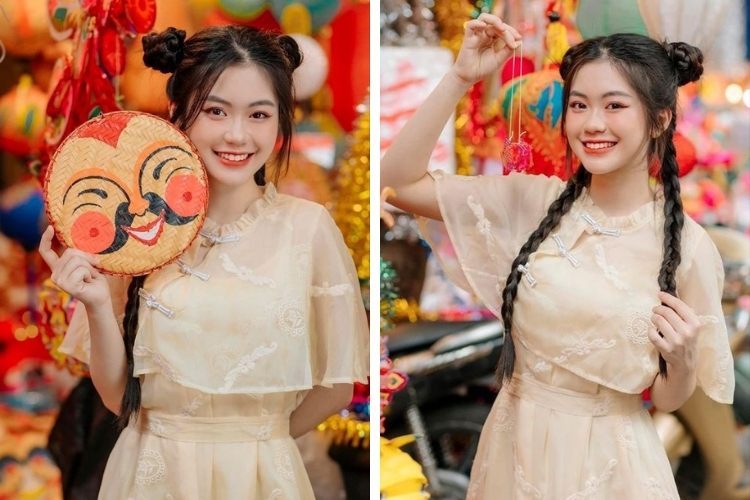 di choi trung thu mac ao gam phoi chan vay