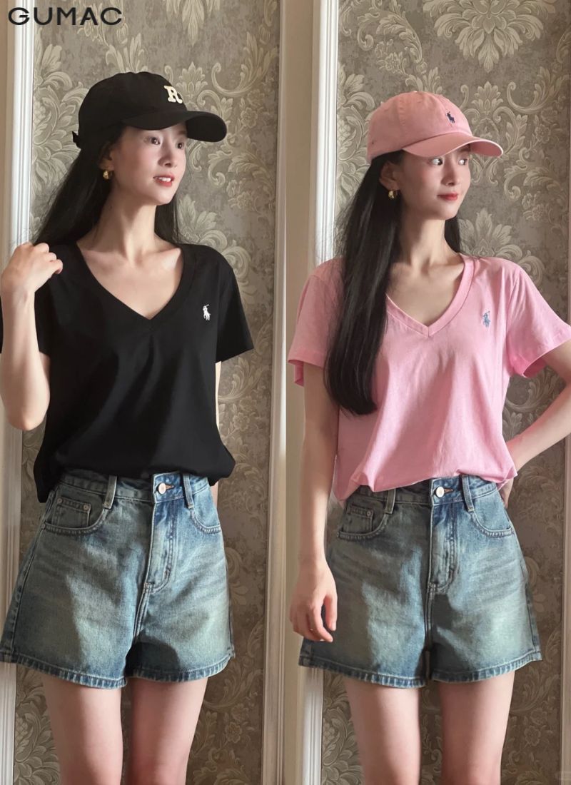 ao thun co tim phoi quan short