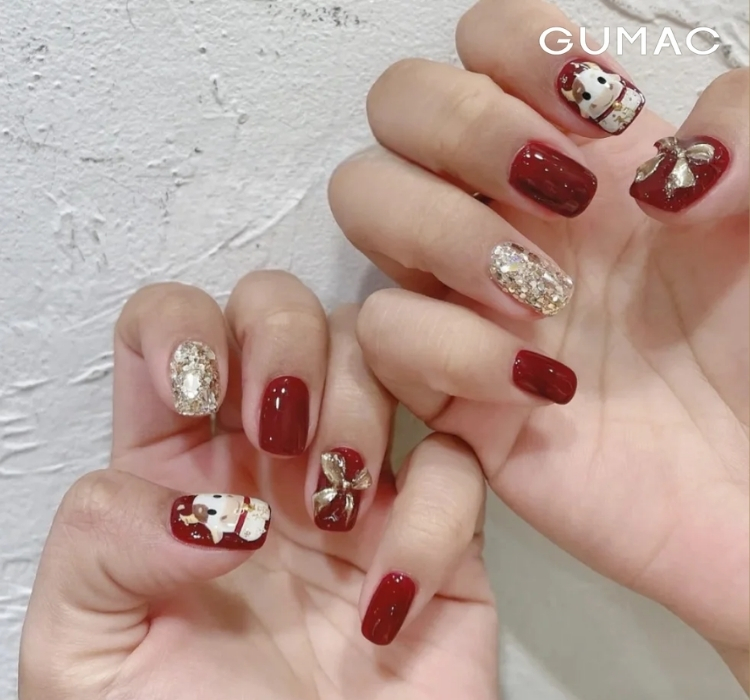 mau nail bo sua nhu to sieu xinh