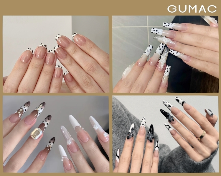 nail french bo sua sang trong