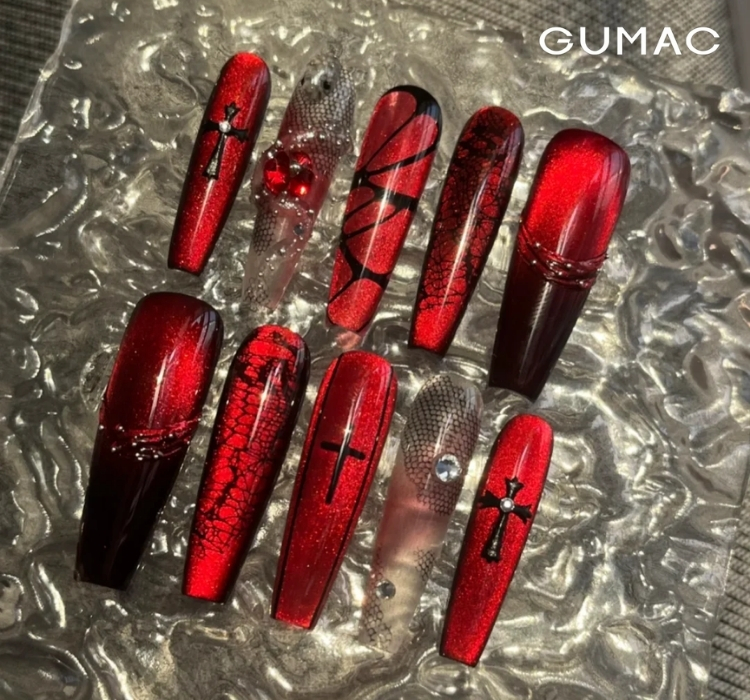 mau nail den do sang chanh
