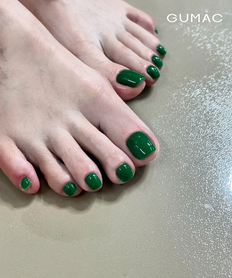 nail chan xanh la tuoi moi