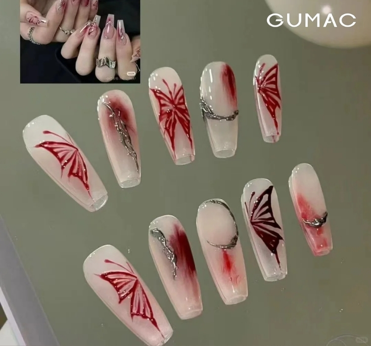 mau nail con buom do noi bat