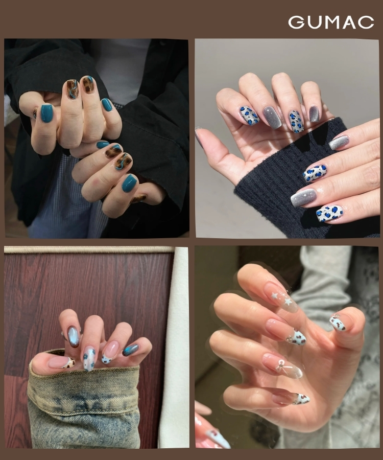 nail da beo xanh dep