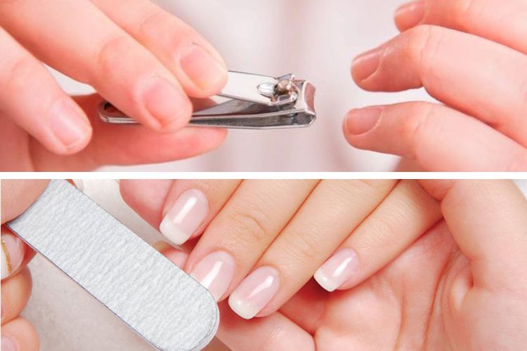 Cắt tỉa và xử lý móng trước khi sơn Cắt tỉa và xử lý móng trước khi sơn