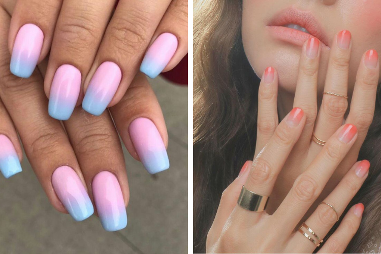 Những mẫu nail ombre tôn da cho móng ngắn Những mẫu nail ombre tôn da cho móng ngắn