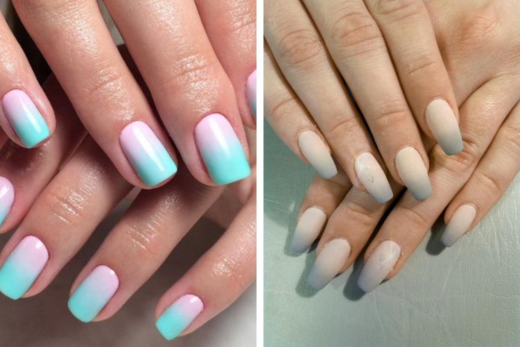 Những mẫu nail ombre tôn da cho móng ngắn Những mẫu nail ombre tôn da cho móng ngắn