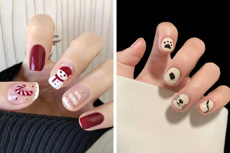 Các mẫu nail vẽ hoạ tiết đẹp cute Các mẫu nail vẽ hoạ tiết đẹp cute