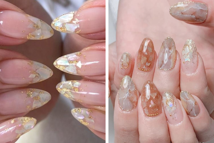 Kiểu móng khảm xà cừ thời thượng Kiểu móng khảm xà cừ thời thượng