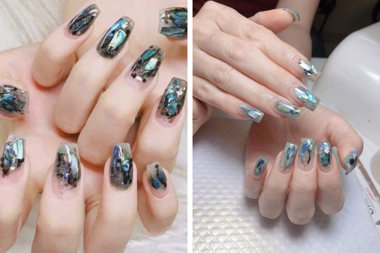 Kiểu móng khảm xà cừ thời thượng Kiểu móng khảm xà cừ thời thượng