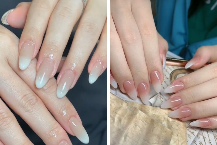 Những mẫu nail ombre tôn da cho móng ngắn Những mẫu nail ombre tôn da cho móng ngắn