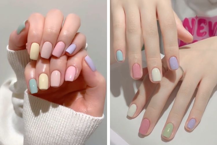 Mẫu nail pastel đẹp nhẹ nhàng Mẫu nail pastel đẹp nhẹ nhàng