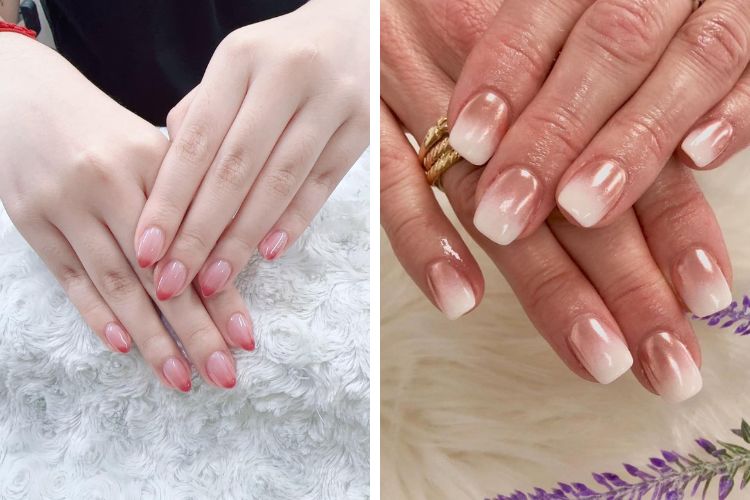 Những mẫu nail ombre tôn da cho móng ngắn Những mẫu nail ombre tôn da cho móng ngắn
