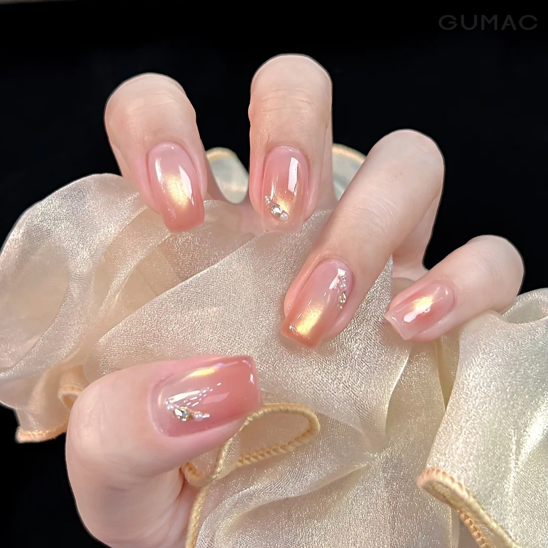 nail tet don gian ombre