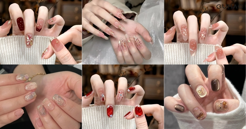 nhung mau nail dep cho ngay tet
