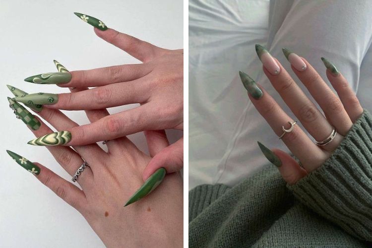 nail mau xanh bac ha ton da mau-nail-xanh-bac-ha-cho-da-nau-an-tuong