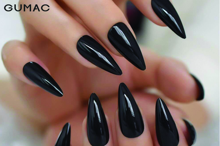 Nail hoa tone đen Nail hoa tone đen