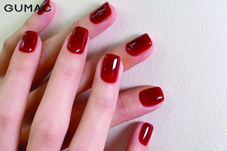 Nail hoa tone đỏ Nail hoa tone đỏ
