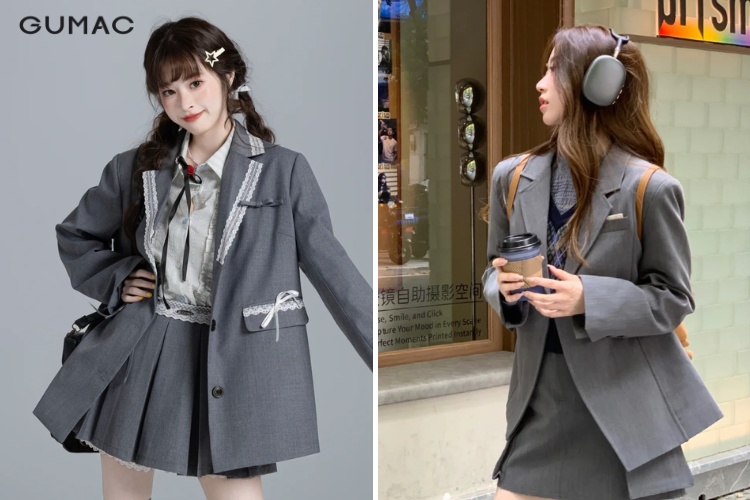 Set đồ màu xám Set đồ màu xám