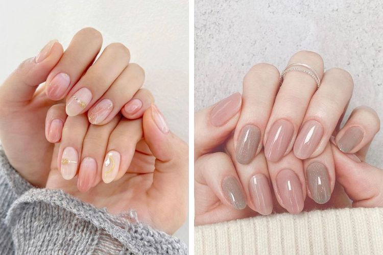 nail co dau don gian nail cô dâu đơn giản