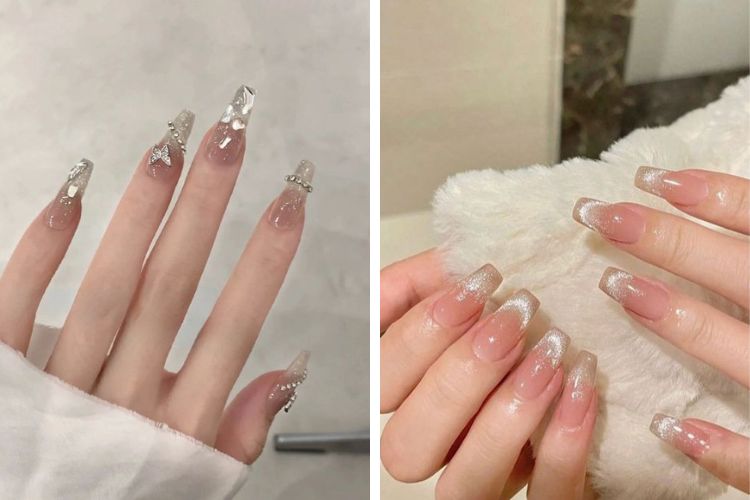 nail trong suot cho co dau nail trong suốt cho cô dâu