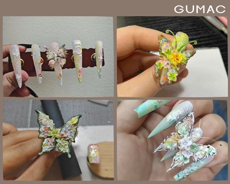 nail con buom 3d da mau
