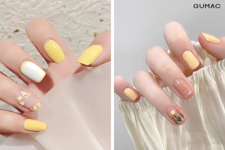 Các màu sơn nail vàng tươi ấn tượng cac mau son nail vang tuoi an tuong