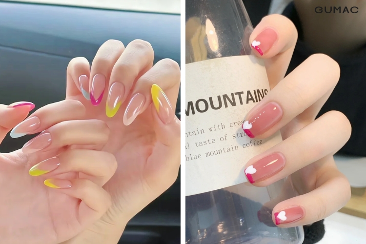 Những màu sơn nail neon kiểu Pháp trendy nhung mau son nail neon kieu phap trendy