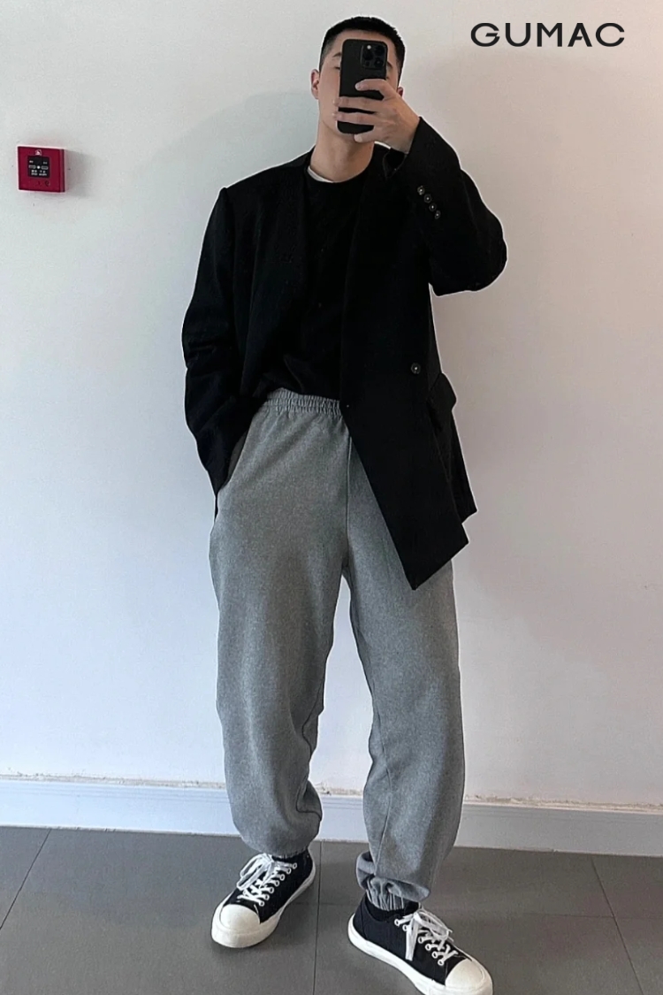 Kết hợp blazer nam + quần jogger (phong cách athleisure) Kết hợp blazer nam + quần jogger (phong cách athleisure)