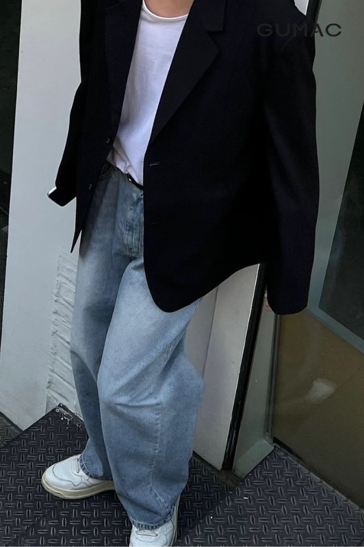 Áo blazer nam mix mang phong cách casual/dạo phố Áo blazer nam mix mang phong cách casual/dạo phố