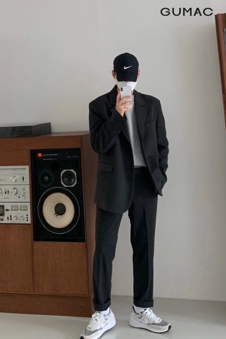 Mix áo blazer cùng quần ống suông Mix đồ với áo blazer cùng quần ống suông