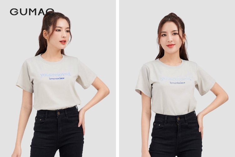 Mix quần jean đen cùng áo gam màu lạnh quan jean den phoi voi ao tong mau lanh