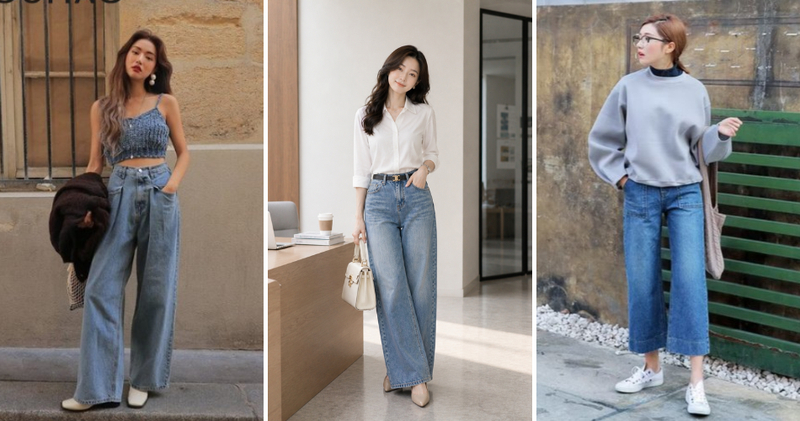 Lưu ý khi mặc quần ống rộng phù hợp với từng dáng người.
