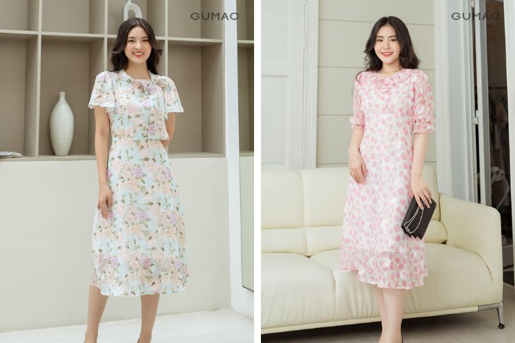 Đầm hoa phối nhiều lớp Đầm hoa phối nhiều lớp