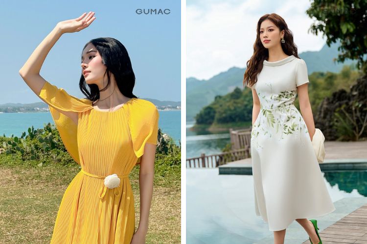 Bộ đôi váy liền thân đi du lịch xinh xắn Bộ đôi váy liền thân đi du lịch xinh xắn