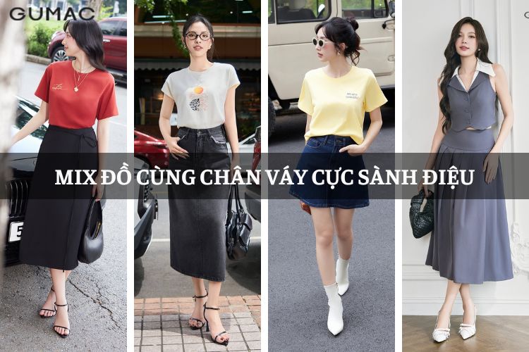 Cách mix đồ cùng chân váy cực sành điệu Cách mix đồ cùng chân váy cực sành điệu