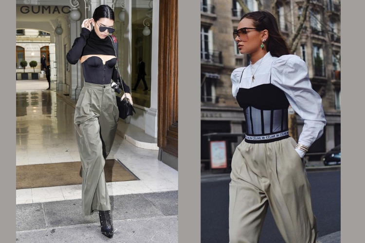 Áo Corset 2 dây + quần baggy Áo Corset 2 dây + quần baggy