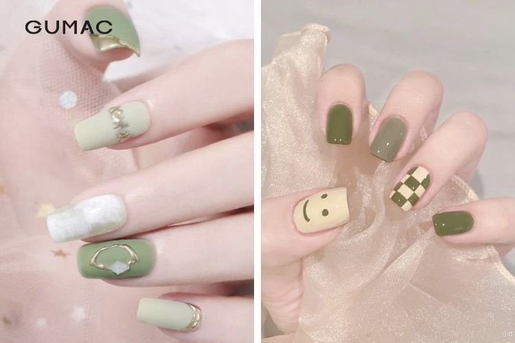 Nail màu xanh bơ cực trendy Nail màu xanh bơ cực trendy
