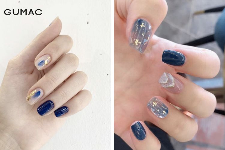 Nail màu xanh dương mát mắt Nail màu xanh dương mát mắt